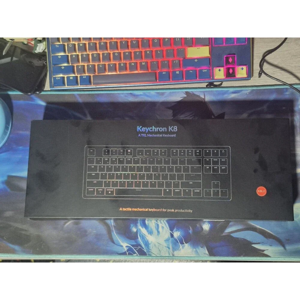 Keychron K8 Wireless Mechanical Keyboard K8 Optical White Backlight Red Switch